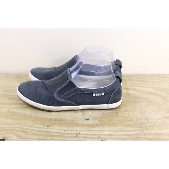 Taos Shoes 8 Gray Canvas Dandy Slip On Loafers - Picture 1 of 8